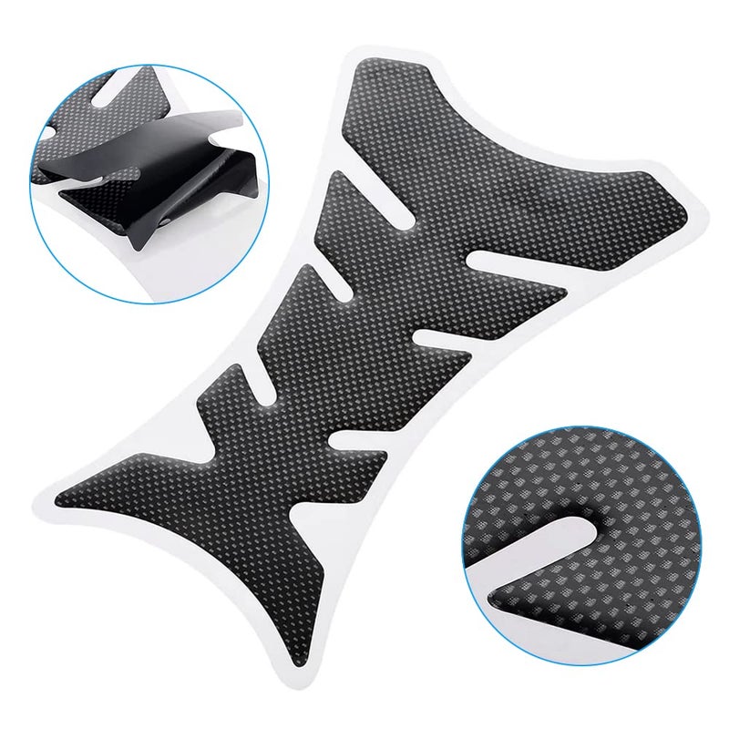 Mtsooning Motorcycle Tank Pad, Universal Fuel Tank Sticker, 3D Rubber Gas Oil Protector Self-Adhesive and Waterproof Replacement for Suzuki Kawasaki Ducati - Image 4